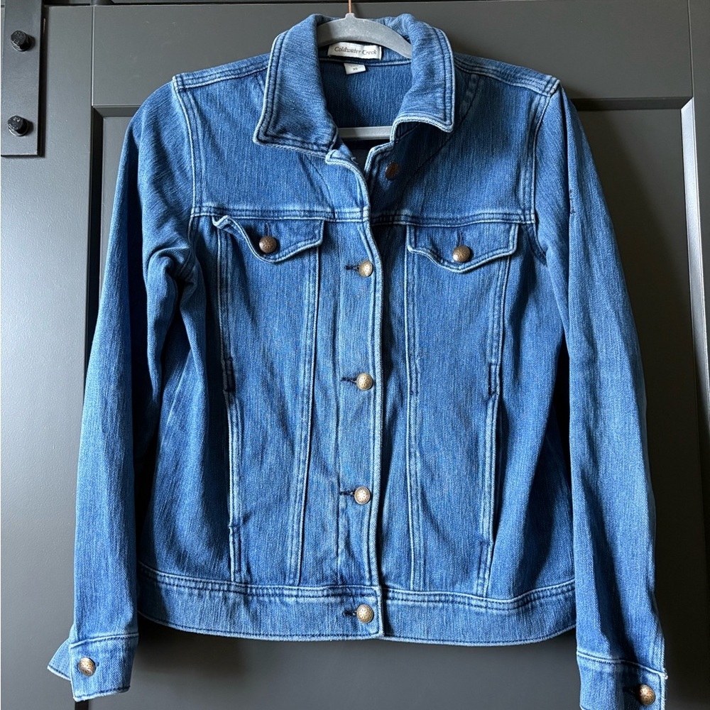 Coldwater Creek Medium Blue Denim Jacket, read description